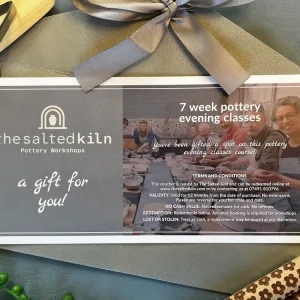 A gift voucher for a 7 week pottery course